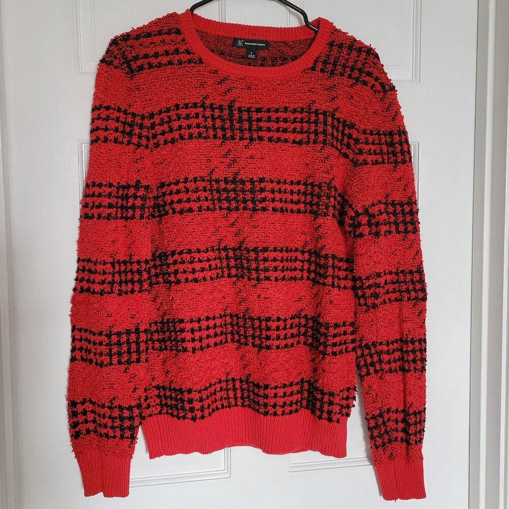 INC International Concepts Men's Crew Neck Intarsia Sweater